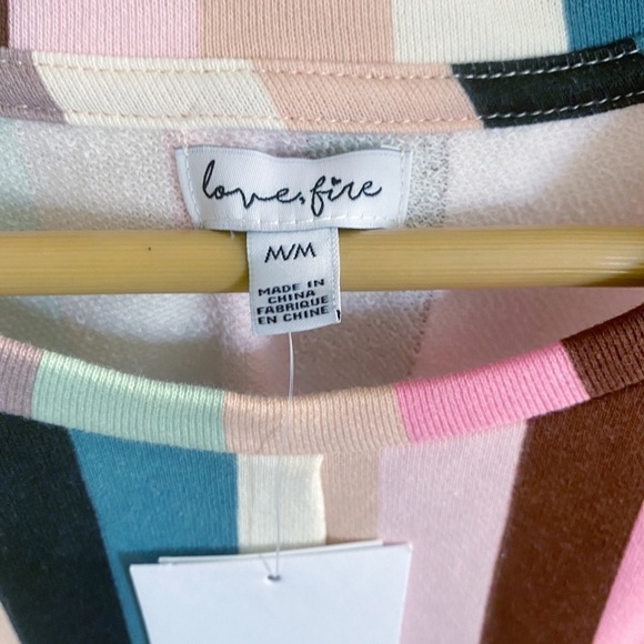 Front tie Striped blouse Size M NEW - Picture 4 of 9